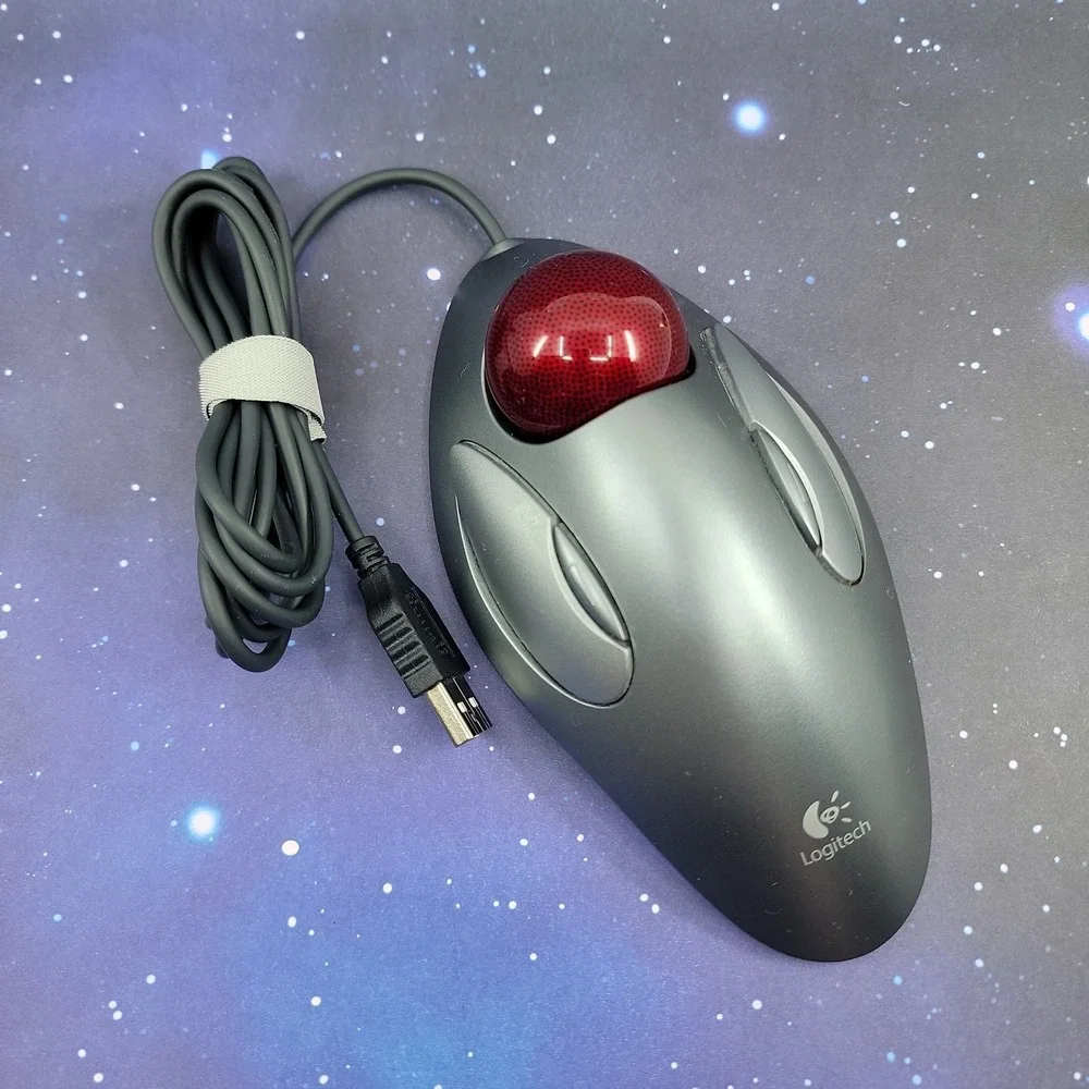 Logitech Logi T-BC21 Marble Ergonomic Ball Wired Mouse USB 810-000767
